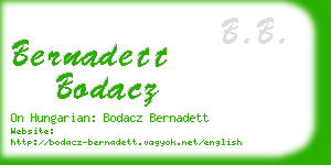 bernadett bodacz business card